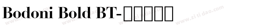 Bodoni Bold BT字体转换